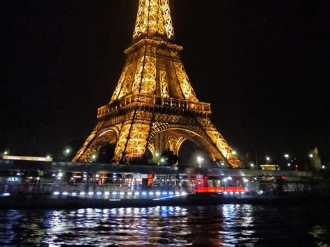 The Brightly Illuminated Eiffel Tower at Night | Paris