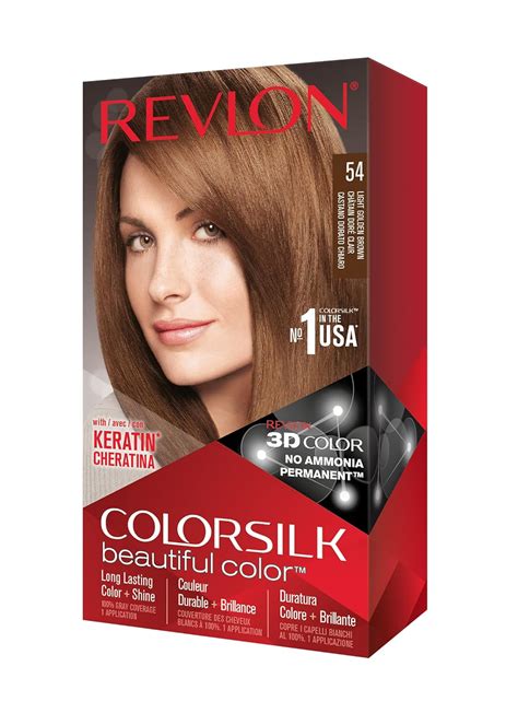 Revlon Colorsilk Beautiful Color – Tinte permanente para el cabello con queratina, 100 % ...