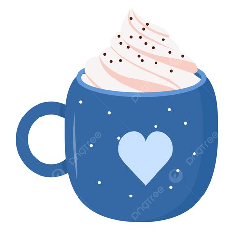 Hot Cocoa PNG Image, Christmas Hot Cocoa In Blue Love Cup, Blue, Love, Cup PNG Image For Free ...