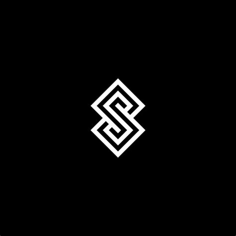 S monogram minimalist black and white logo design inspiration Exploration. Logo 481.