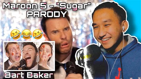 Reacting to Bart Baker | Maroon 5 - "Sugar" PARODY - YouTube