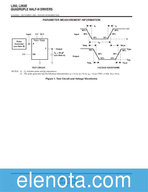 L293DNE Datasheet PDF (494 KB) Texas Instruments | Pobierz z Elenota.pl