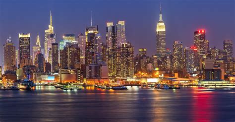 Manhattan at night - New York - Cities - Categories - Canvas Prints | Wonder Wall