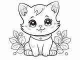 Whiskers And Paws Coloring  Page sketch template
