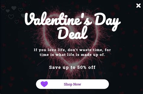 Templates valentine's-day-deals-popup-601940f05799ff0011039d8d | Adoric