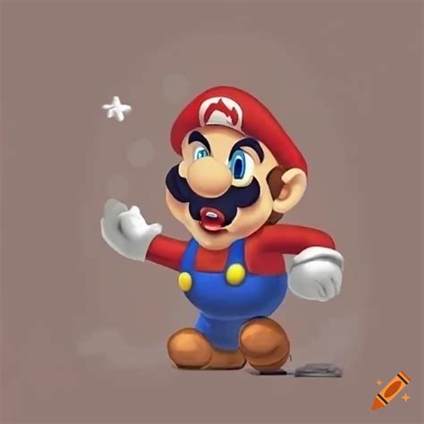 Iconic mario star power-up