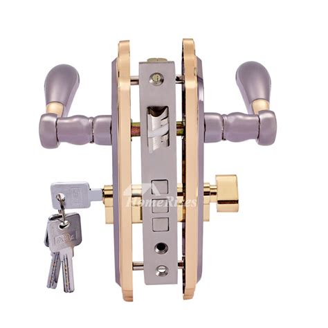 Vintage Front Door Locks Brushed Polished Brass Zinc Alloy