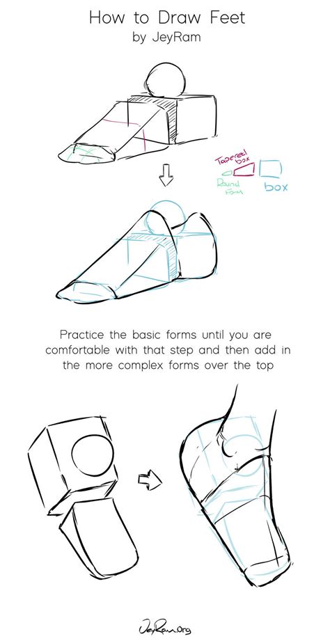 How to Draw Feet: Step by Step Tutorial - JeyRam Drawing Tutorials