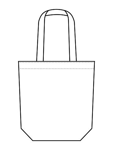 Tote Bag Vector For Template Stock Illustration - Download Image Now - iStock