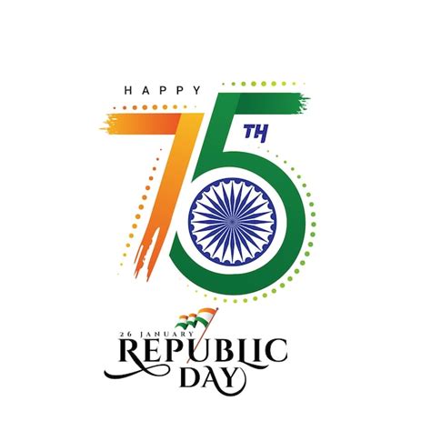 Premium Vector | 75th indian republic day greeting design