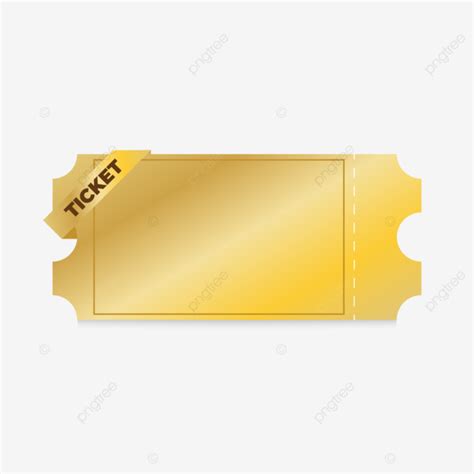 Golden Ticket Template Coupon Card Voucher Vector Illustration, Golden Ticket, Coupon Card ...