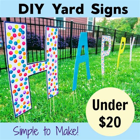 Inexpensive DIY Yard Signs - The Activity Mom