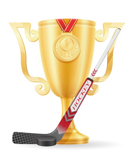 hockey cup winner gold stock vector illustration 515839 Vector Art at ...