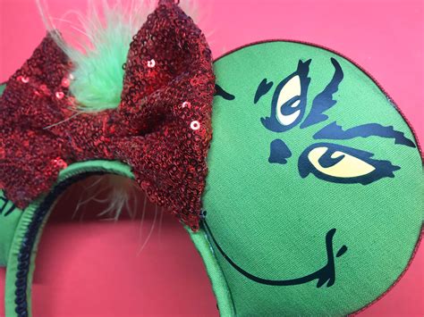 The Grinch Mickey Ears - Etsy