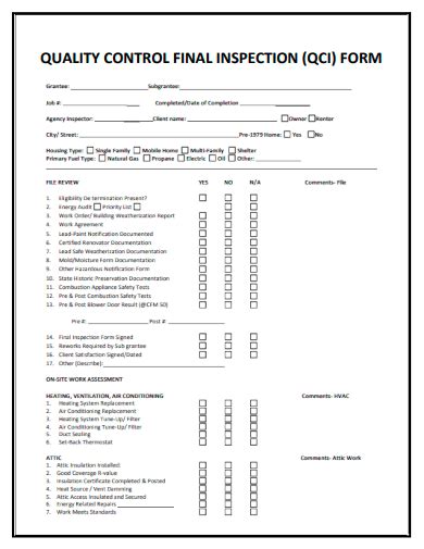 28 Quality Control Form Template In 2020 Templates Online Templates ...