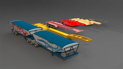 Trailers Trailking Set Model - TurboSquid 1717473