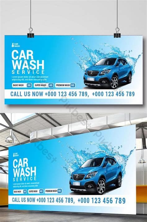 Car Wash Signage banner design | AI Free Download - Pikbest