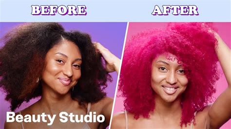 Dying Natural 4C Hair Neon Pink! | Beauty Studio - YouTube