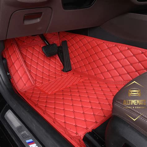 Luxurious Red/Black Floor Mats/Car Mats- Custom Made – All Time Mats