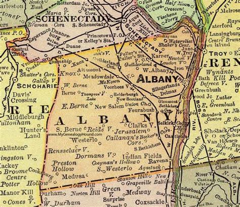 Albany County, New York 1897 Map by Rand McNally