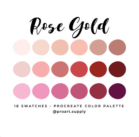 Rose Gold Color Palette