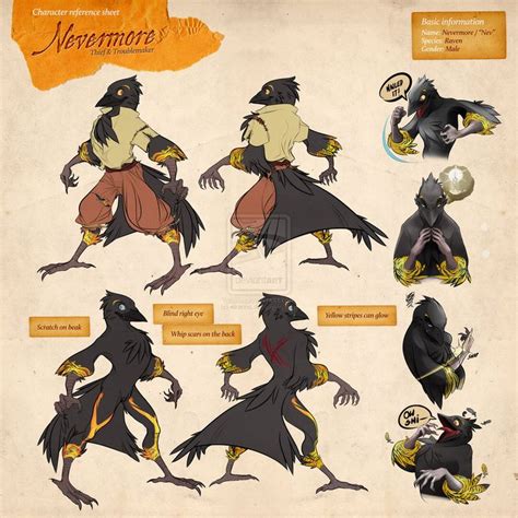 Reference Sheet Commission - Nevermore | Character design inspiration ...