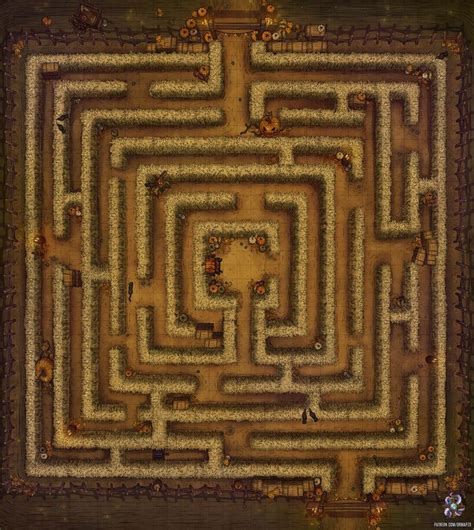 Corn Maze, Public 34x38 | Dr. Mapzo | Dnd world map, Dungeons and dragons, Fantasy map