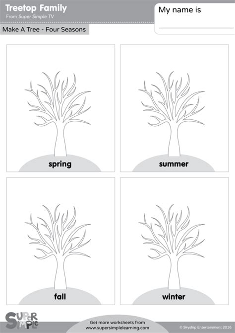 Treetop Family - Make A Tree - Four Seasons - Super Simple