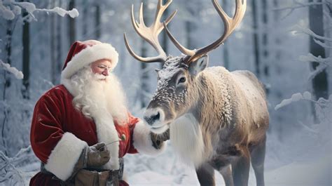 Santa Claus Reindeer Stock Photos, Images and Backgrounds for Free Download