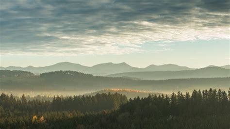 Free picture: dawn, landscape, fog, sky, mountain, sunset, nature, mist