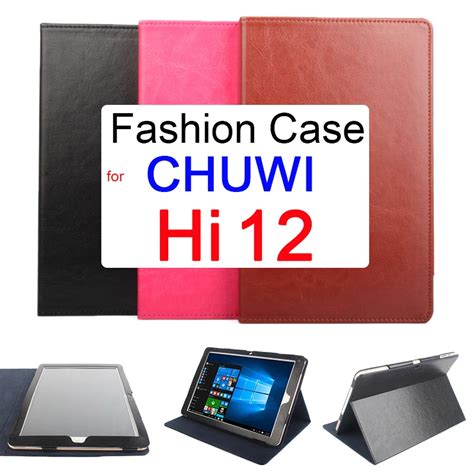 For CHUWI Hi 12 Case PU Leather Protective Covers High Quality Full Body Folding Stand Design ...