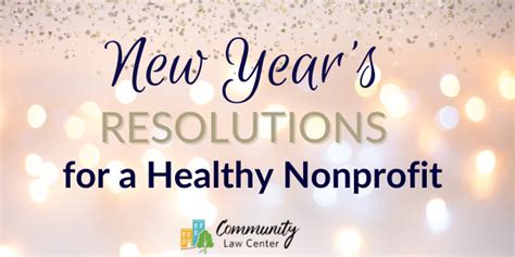 New Year's Resolutions for a Healthy Nonprofit | Community Law Center