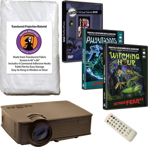 AtmosFearFX Phantasms & Witching Hour Virtual Reality HD Projector Kit for Halloween. Includes ...