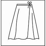 Skirt Coloring Sketch Page sketch template