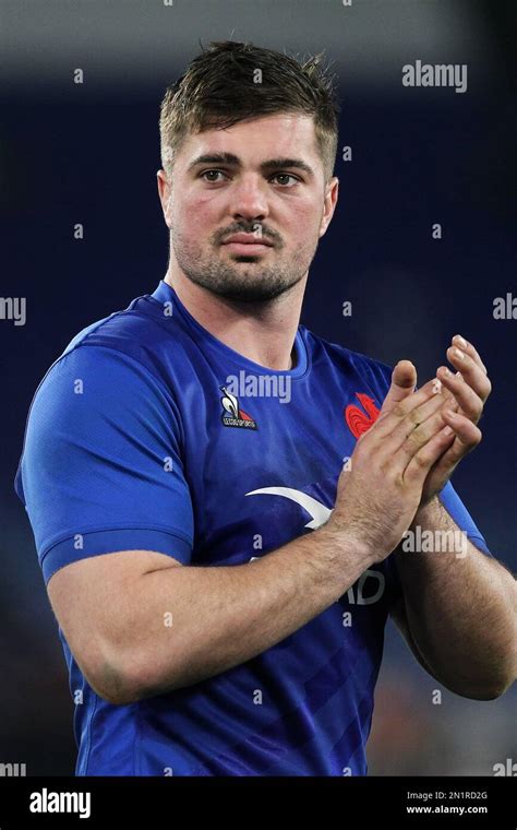 Gregory Alldritt of France greets his supporters at the end of the 2023 Six Nations, rugby union ...