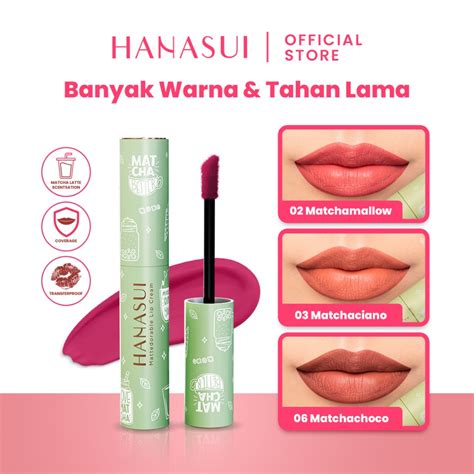 Jual LACIKOSME HANASUI MATTEDORABLE LIP CREAM MATCHA SERIES - LIPCREAM MATTE BPOM | Shopee Indonesia