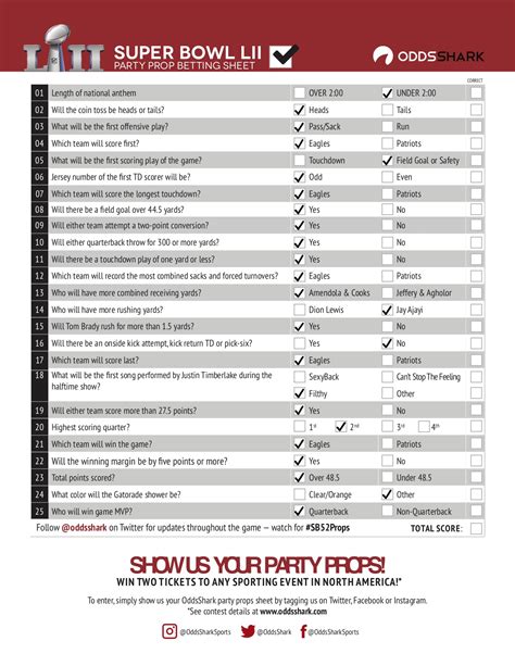 Printable Super Bowl Prop Bets Sheet 2024 - Image to u