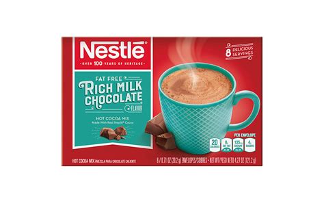 Nestle Hot Cocoa Mix, Rich Milk Chocolate Flavour Box 121.2 grams ...