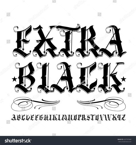 6,190 Tattoo Typeface Images, Stock Photos & Vectors | Shutterstock