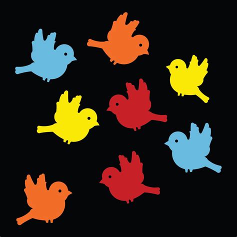 Cute bird decals bird decor Childrens wall decal Flying