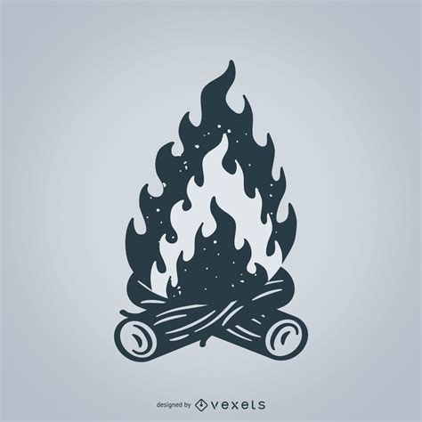 Isolated Campfire Illustration Vector Download