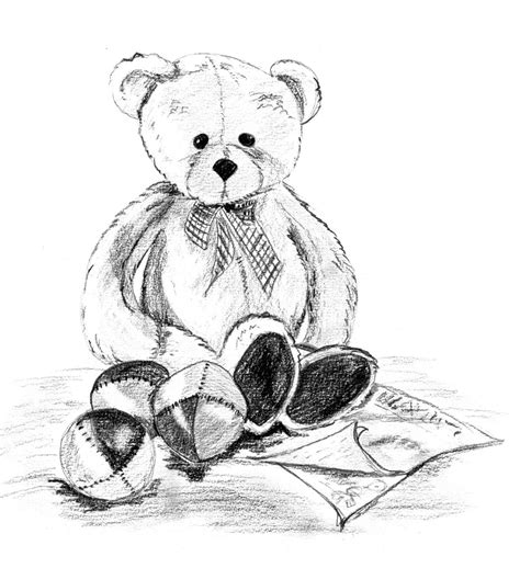 Teddy Bear Pencil Sketch: A Journey into the World of Artistic Simplicity