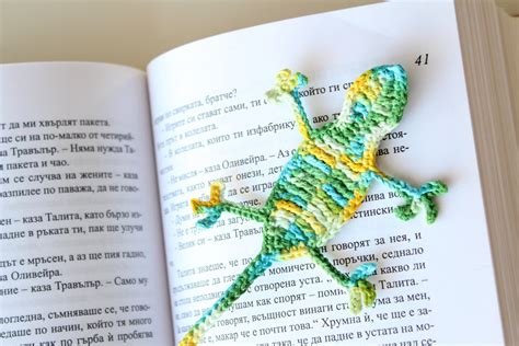 Bookmark Animal, Bookmark Crochet, Chameleon Bookmark, Fabric Bookmarks, Crochet Gifts, Unique ...