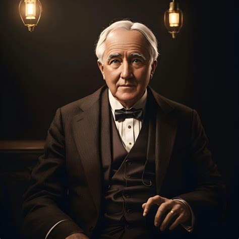 Premium AI Image | Thomas Edison biography Inventor and innovator ...