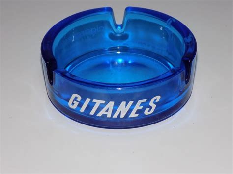 Vintage Blue Glass GITANES Cigarettes Ashtray France | Collectibles ...