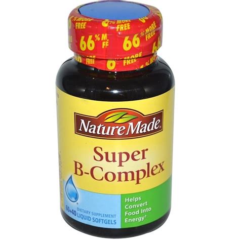 Nature Made, Super B-Complex, 60+40 Liquid Softgels - iHerb