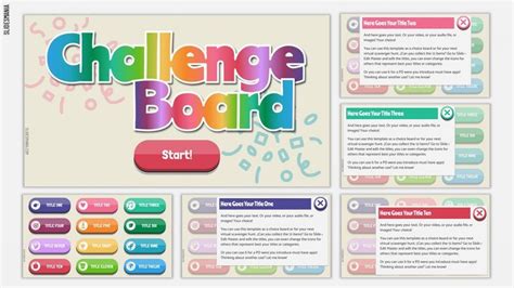 Party Challenge Board an Interactive template for Google Slides or PowerPoint | SlidesMania