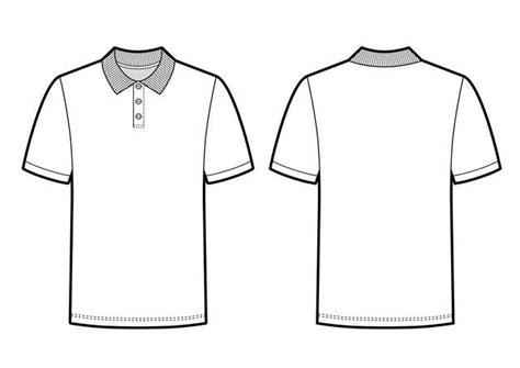 Premium Vector | White polo shirt for template. front and back | Polo t ...