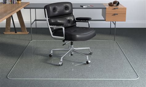 Glass Office Chair Mat For Carpet, Hardwood & Tile | Vitrazza