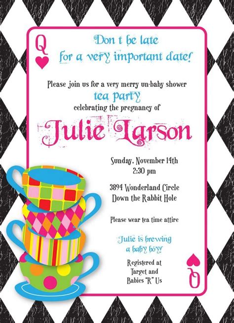 Mad Hatters Tea Party Invitations Printable - Invitation Design Blog